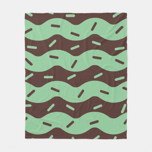Smeltende Mint Chocolade Ijsvla Fleece Dekbed Deken (Voorkant)