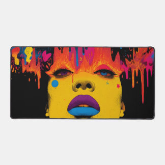 Smeltende Neon Muze – Psychedelische Pop Art Portr Bureaumat