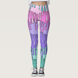 smeltende pastelkleurige Gothic Leggings