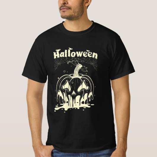 Smeltende Pompoen Halloween T-Shirt Design (Voorkant)