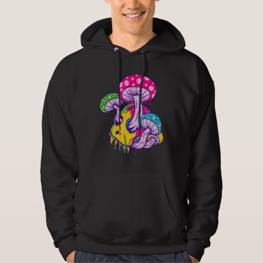 Smeltende psychedelische schedel hoodie (Voorkant)