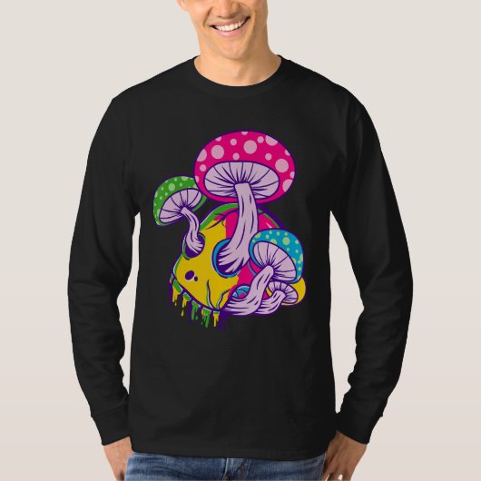 Smeltende psychedelische schedel t-shirt (Voorkant)