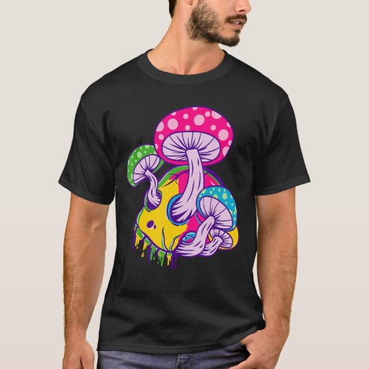 Smeltende psychedelische schedel t-shirt (Voorkant)