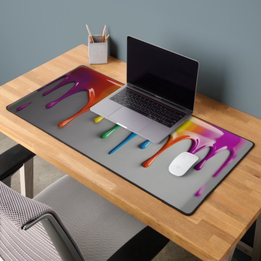 smeltende regenboogdruppels bureaumat (Kantoor 2)