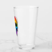Smeltende regenboogschedel glas (Links)