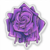 Smeltende roos sticker  (Voorkant)