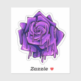 Smeltende roos sticker 