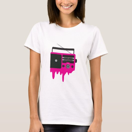 Smeltende Roze Radio T-shirt (Voorkant)