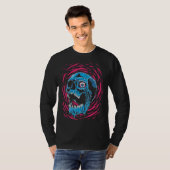 Smeltende Schedel: Psychedelische Horror T-shirt (Voorkant volledig)