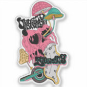 Smeltende schedel Sticker (Voorkant)