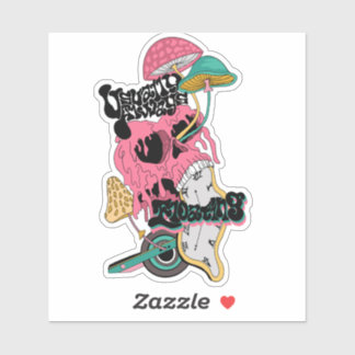 Smeltende schedel Sticker