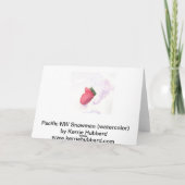 Smeltende Sneeuwman met de Kaart van de Paraplu (Achterkant)