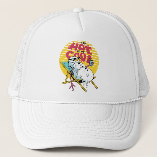 Smeltende Sneeuwman Zo heet om cool te zijn Trucker Pet (Voorkant)