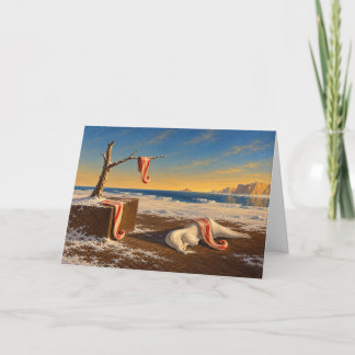 Smeltende Suikerstokken Surreal Kerstkaart Feestdagen Kaart