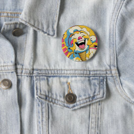 Smeltende Vreugde – Ijsje Pop Art Explosie Ronde Button 5,7 Cm