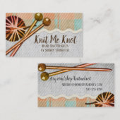 Smeltensgaren van vlechtbreiwerk visitekaartje (Voorkant / Achterkant)