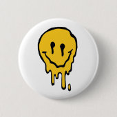 Smelting Smile Emoji-knoppennen Ronde Button 5,7 Cm (Voorkant)
