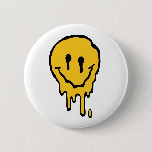 Smelting Smile Emoji-knoppennen Ronde Button 5,7 Cm (Voorkant)