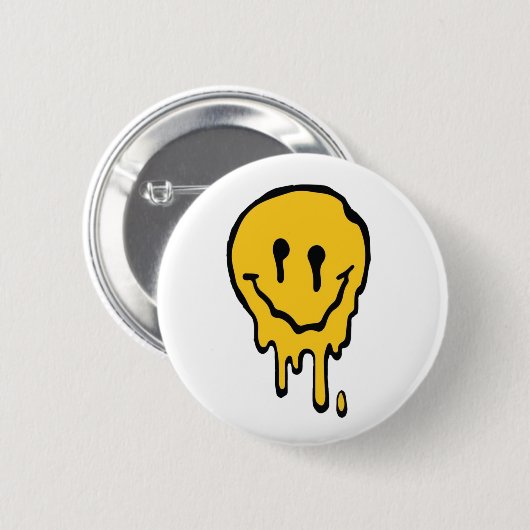 Smelting Smile Emoji-knoppennen Ronde Button 5,7 Cm (Voorkant /achterkant)