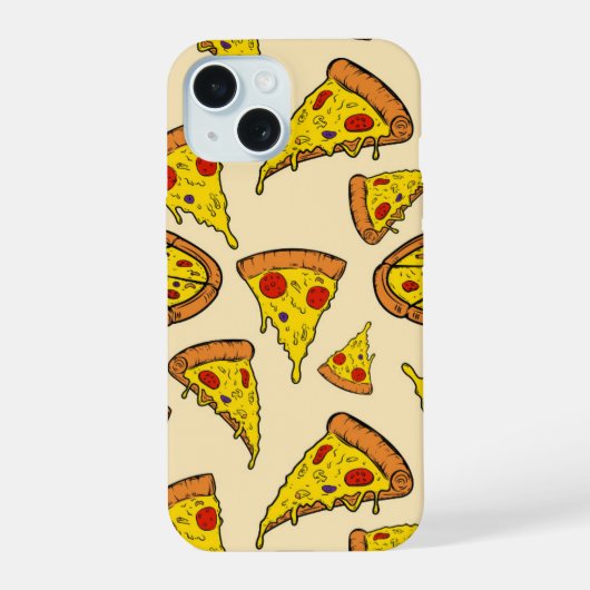 Smeltkaas Pizza Patroon iPhone 15 Case (Achterkant)