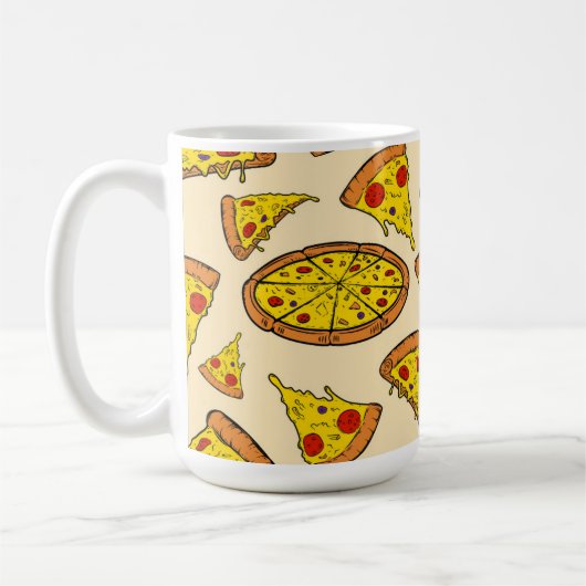 Smeltkaas Pizza Patroon Koffiemok (Links)