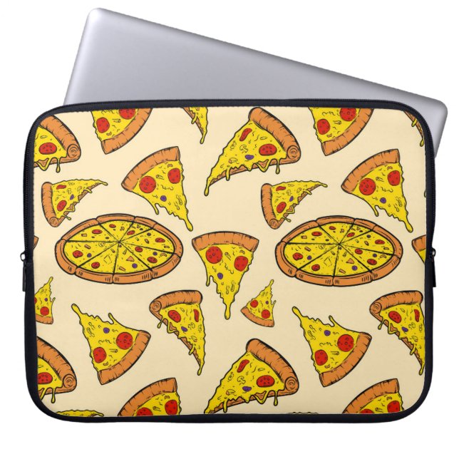 Smeltkaas Pizza Patroon Laptop Sleeve (Voorkant)