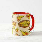 Smeltkaas Pizza Patroon Mok (Voorkant rechts)