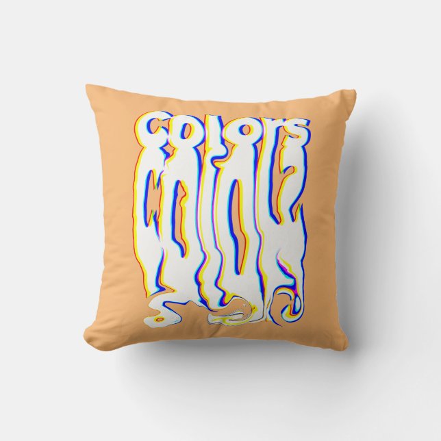 smeltkleuren Kleurrijk modern Sierkussen (Voorkant)