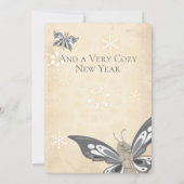 Smeltnaalden, vlinder kerstkaart (Achterkant)