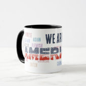 Smeltpot "AMERICAN" met Vlag Font - Unity Mok (Voorkant links)