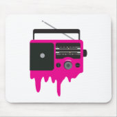 Smeltroze Retroradio Muismat (Voorkant)