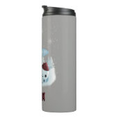 Smeltsnowman met cacao thermosbeker (Geroteerd rechts)