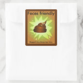 'Smeltvriendelijke' vuilnisbak kan plakken Vierkante Sticker (Tas)