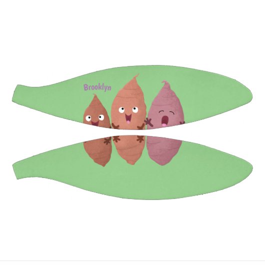 Smeltzingende zoete aardappelen cartoon-groenten basketbal (Panelen)