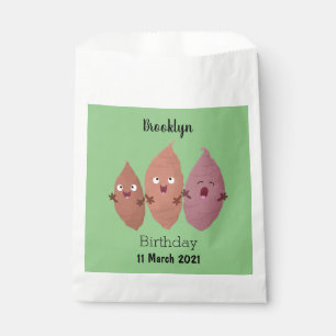 Smeltzingende zoete aardappelen cartoon-groenten bedankzakje