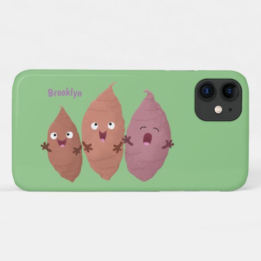 Smeltzingende zoete aardappelen cartoon-groenten Case-Mate iPhone case (Achterkant (horizontaal))