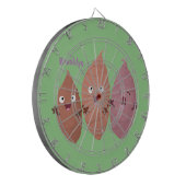 Smeltzingende zoete aardappelen cartoon-groenten dartbord (Voorkant Links)