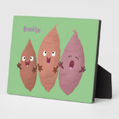 Smeltzingende zoete aardappelen cartoon-groenten fotoplaat (Zijkant)