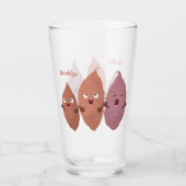 Smeltzingende zoete aardappelen cartoon-groenten glas (Voorkant)