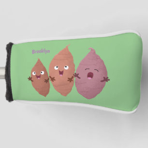 Smeltzingende zoete aardappelen cartoon-groenten golfheadcover