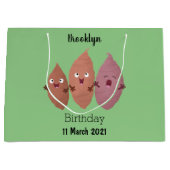 Smeltzingende zoete aardappelen cartoon-groenten groot cadeauzakje (Voorkant)