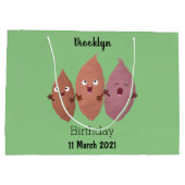 Smeltzingende zoete aardappelen cartoon-groenten groot cadeauzakje (Achterkant)