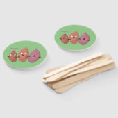 Smeltzingende zoete aardappelen cartoon-groenten handwaaier (Niet-gemonteerd)