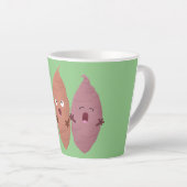 Smeltzingende zoete aardappelen cartoon-groenten latte mok (Rechterhoek)