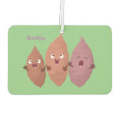 Smeltzingende zoete aardappelen cartoon-groenten luchtverfrisser (Achterkant)