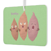 Smeltzingende zoete aardappelen cartoon-groenten luchtverfrisser (Links)