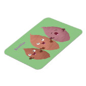 Smeltzingende zoete aardappelen cartoon-groenten magneet (Linkerzijde)