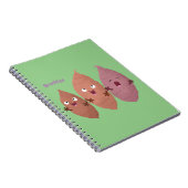 Smeltzingende zoete aardappelen cartoon-groenten notitieboek (Rechterzijde)