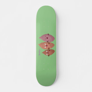 Smeltzingende zoete aardappelen cartoon-groenten persoonlijk skateboard