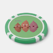 Smeltzingende zoete aardappelen cartoon-groenten poker chips (Enkel)